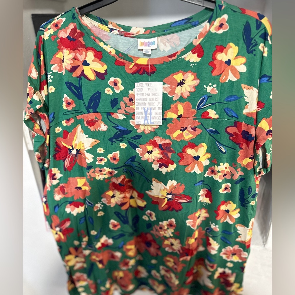 Green floral XL LuluRoe New w tags